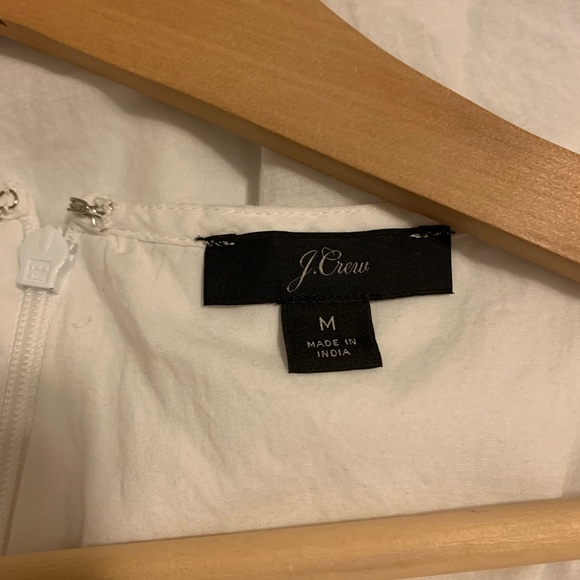 J. Crew scoopneck midi dress organic cotton M wht - Picture 4 of 7